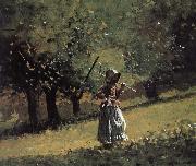 Winslow Homer, Shoulder the rake bar girls